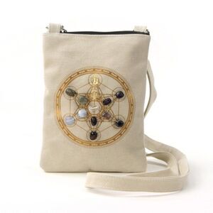 Sacred Geometry Crystal Grid Anxiety Cross Body Bag